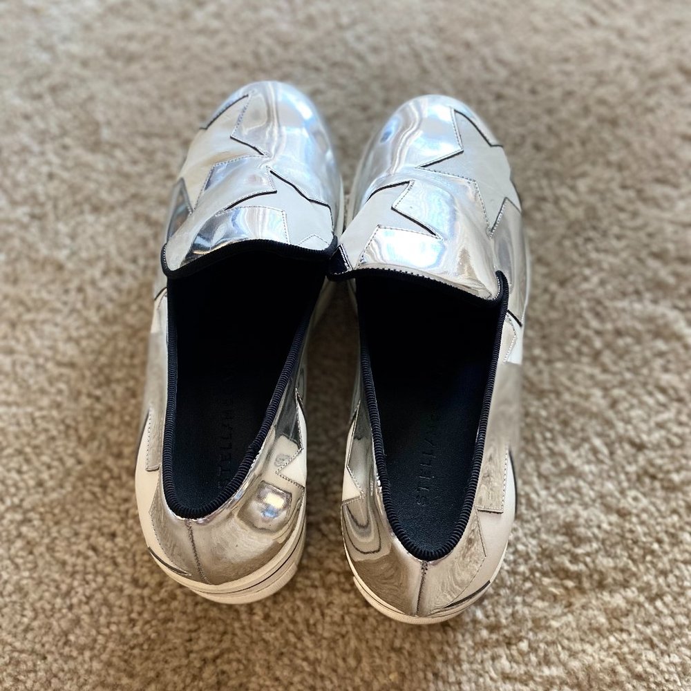 Stella McCartney Silver Binx Slip On Flatforms